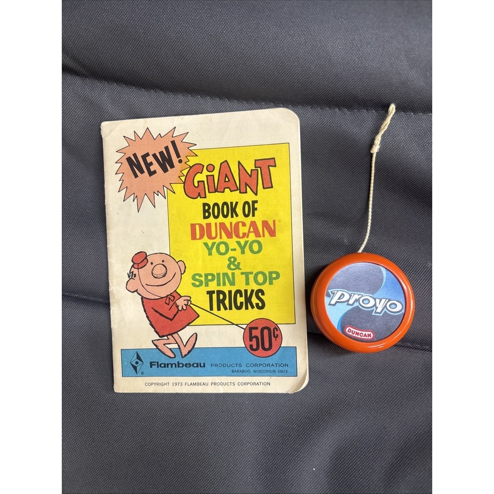 Giant Book of Duncan Yo-Yo & Spin Top Tricks 1973 Vintage Booklet And Proyo Yoyo
